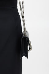 Gucci Black & Silver Leather Dionysus Bag