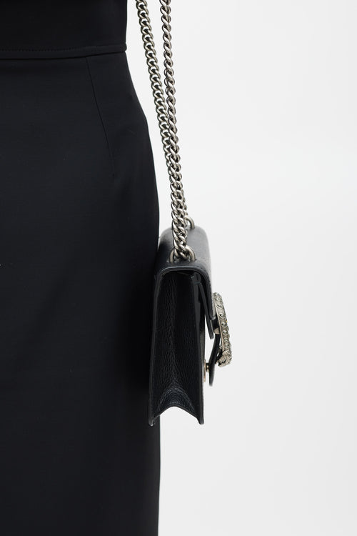 Gucci Black & Silver Leather Dionysus Bag