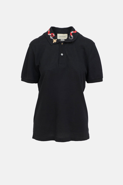 Gucci Embroidered Polo Shirt