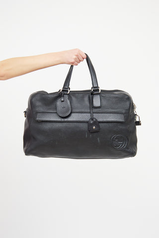 Gucci Black Leather Soho Carry On Bag
