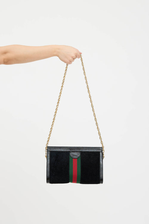 Suede Striped Ophidia Bag