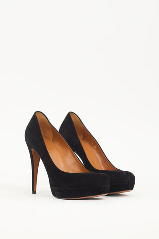 Gucci Black Suede Platform Pump