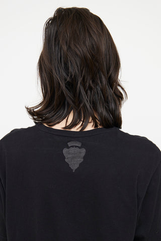 Gucci Black Short Sleeve Back Logo T-shirt