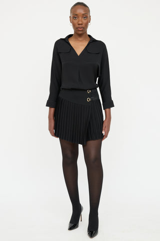 Gucci V-Neck Pocket Blouse