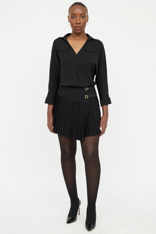 Gucci V-Neck Pocket Blouse
