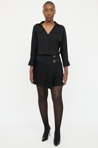 Gucci V-Neck Pocket Blouse