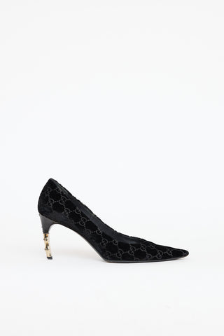 Gucci FW 2004 Velvet GG Pump