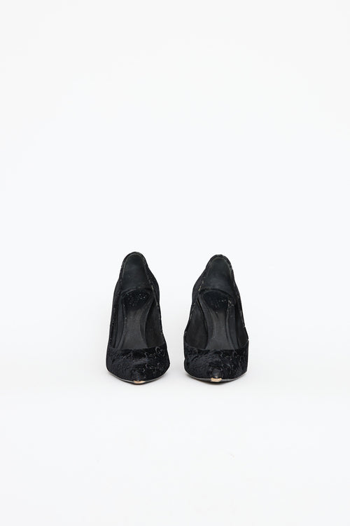 Gucci FW 2004 Velvet GG Pump