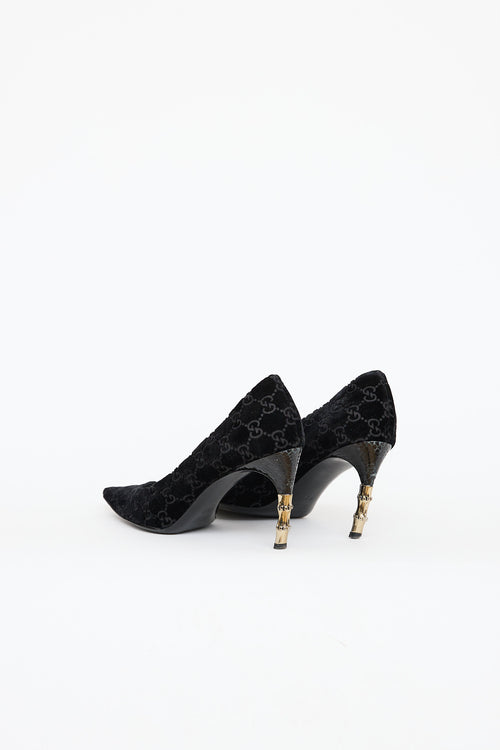 Gucci FW 2004 Velvet GG Pump