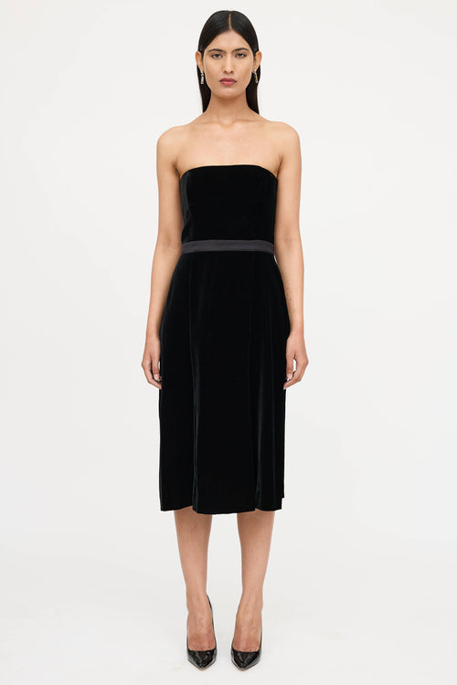 Gucci Velvet Strapless Dress