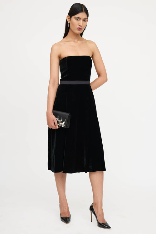 Gucci Velvet Strapless Dress