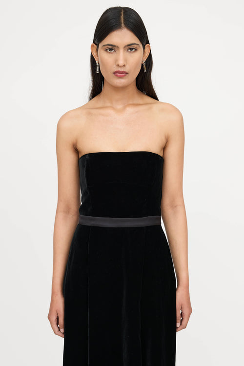 Gucci Velvet Strapless Dress