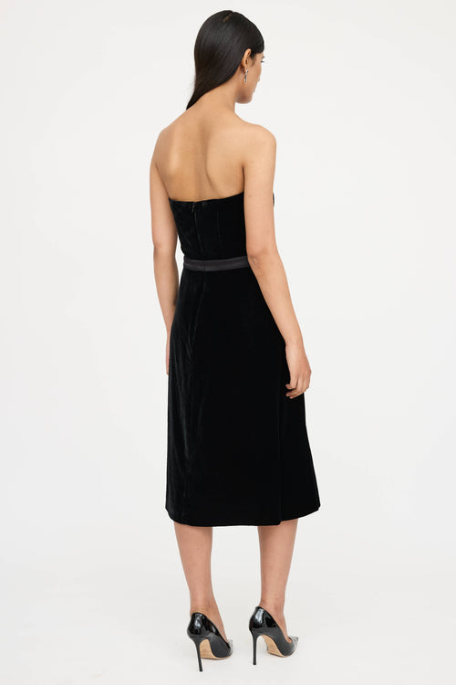Gucci Velvet Strapless Dress