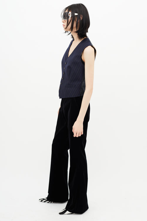 Gucci Black Velvet Flared Trouser