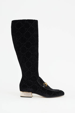 Gucci Velvet GG Boot