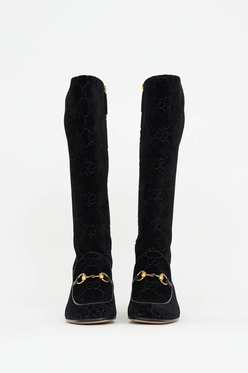 Gucci Velvet GG Boot