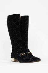 Gucci Velvet GG Boot