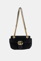 Gucci Velvet Small Marmont GG Bag