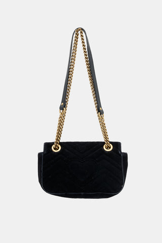 Gucci Velvet Small Marmont GG Bag