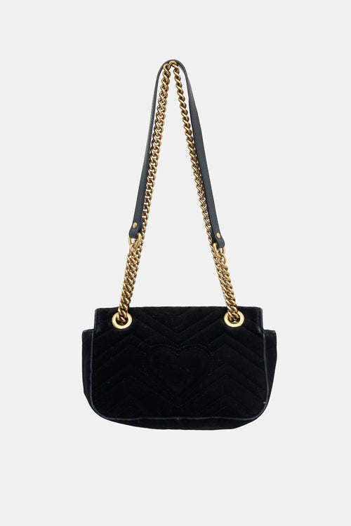 Gucci Velvet Small Marmont GG Bag