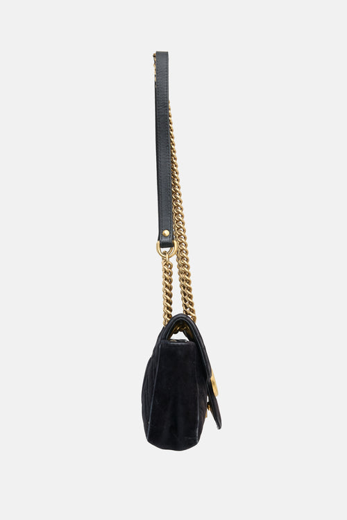 Gucci Velvet Small Marmont GG Bag