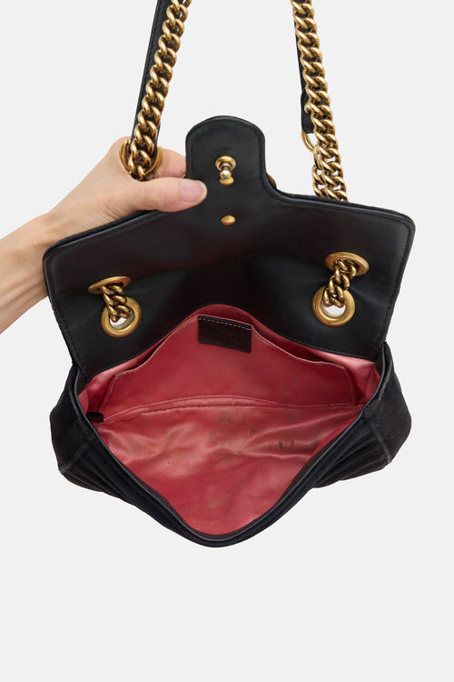 Gucci Velvet Small Marmont GG Bag