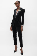 Gucci Black Velvet & Satin Suit