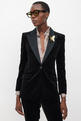 Gucci Black Velvet & Satin Suit