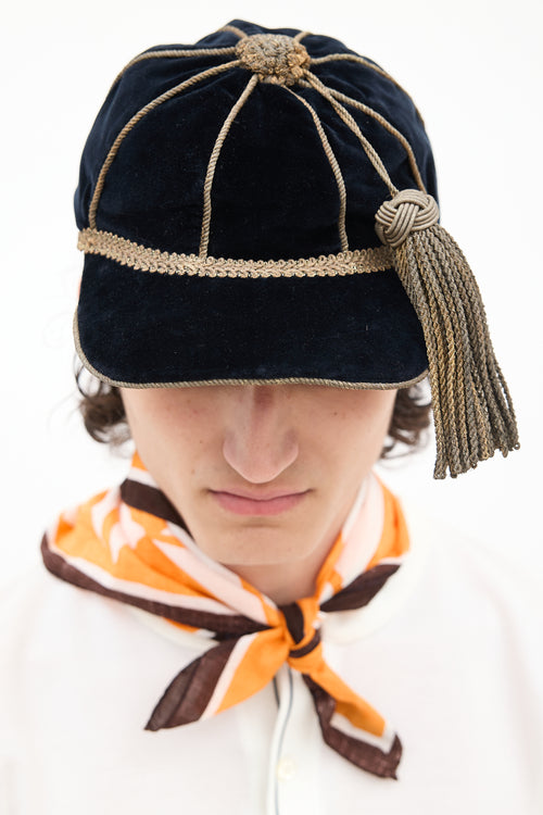 Gucci Velvet Tassel Hat