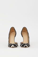 Gucci Black & White Printed Hair Noah D'Orsay Heel