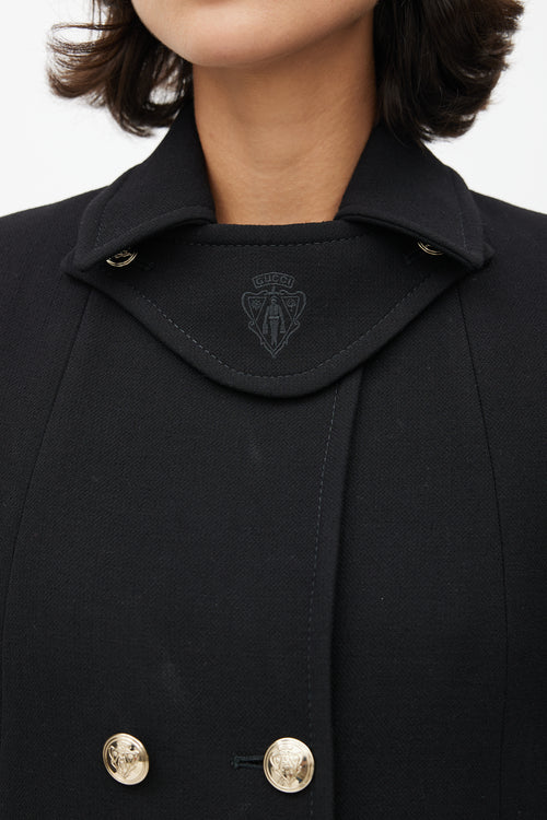 Gucci Black Wool Double Breasted Jacket