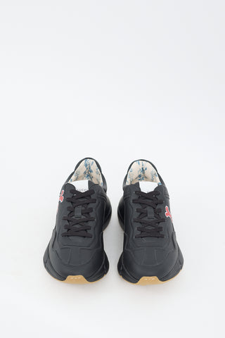 Gucci Black & Multicolour Leather LA Angels Rython Sneaker