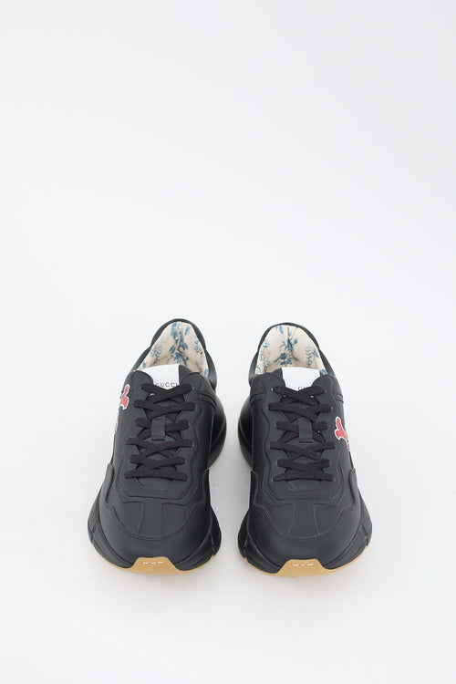 Gucci Black & Multicolour Leather LA Angels Rython Sneaker