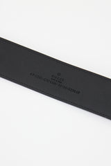 Gucci Black Leather GG Supreme Belt