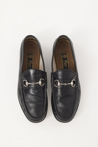 Gucci Black Leather Hardware Loafer