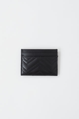 Gucci Black Leather Marmont Card Case