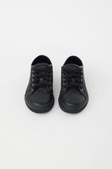 Gucci Black Leather & Canvas GG Sneaker