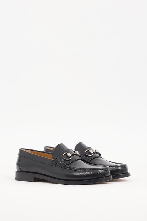 Gucci Black Patent Leather Hardware Kaveh Loafer