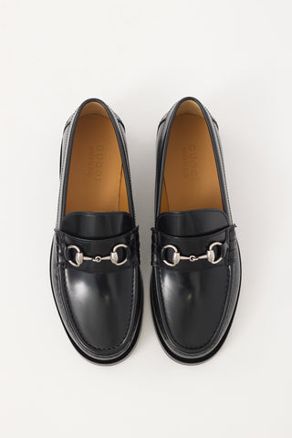 Gucci Black Patent Leather Hardware Kaveh Loafer