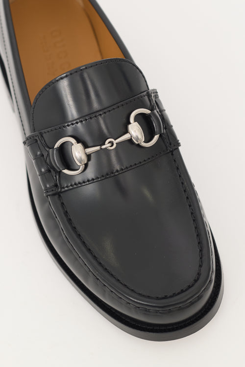 Gucci Black Patent Leather Hardware Kaveh Loafer