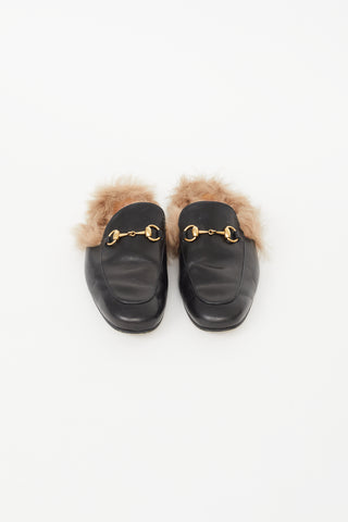 Gucci Black Princetown Fur Loafer