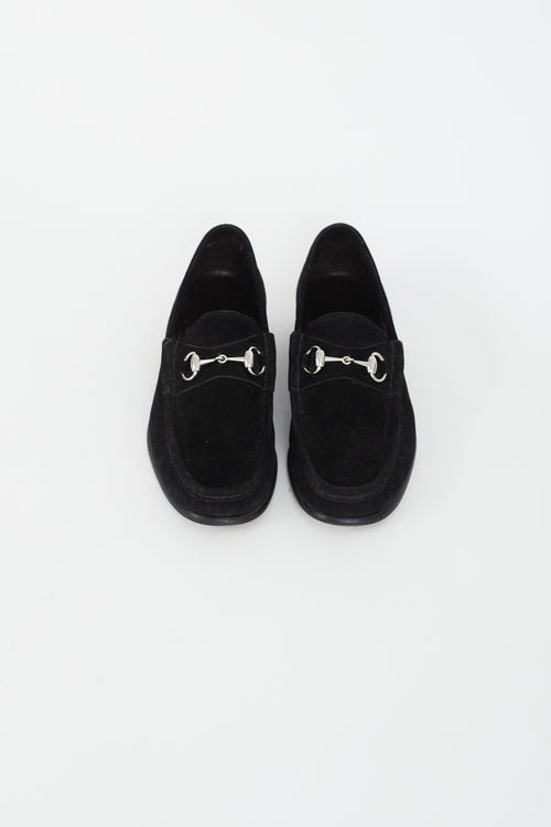 Gucci Black Suede Roos Loafer
