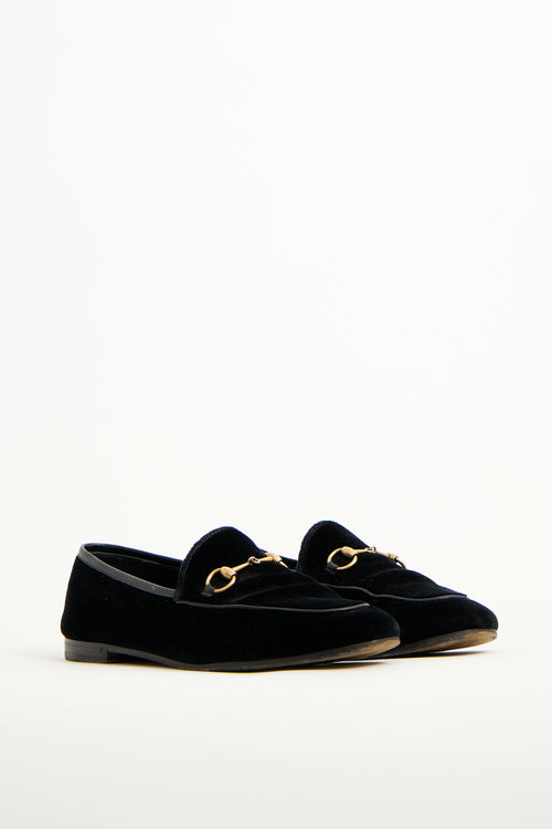 Gucci Black Velvet Jordaan Loafer