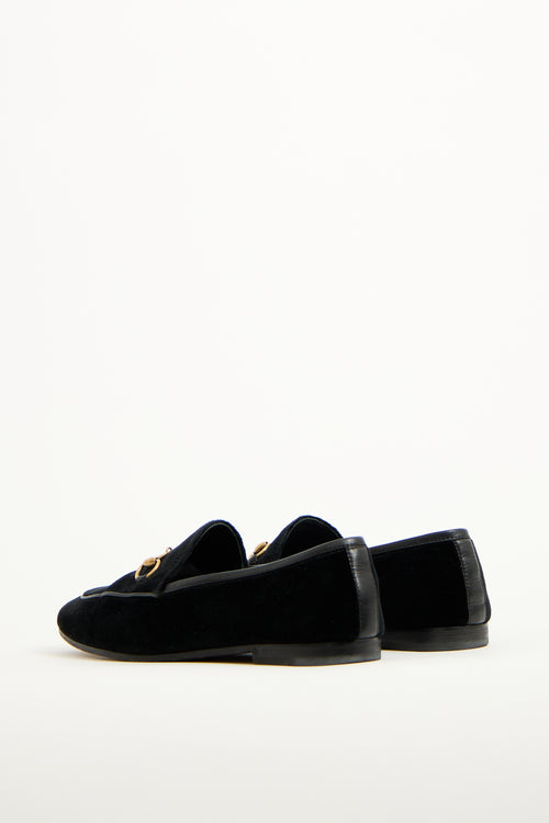 Gucci Black Velvet Jordaan Loafer