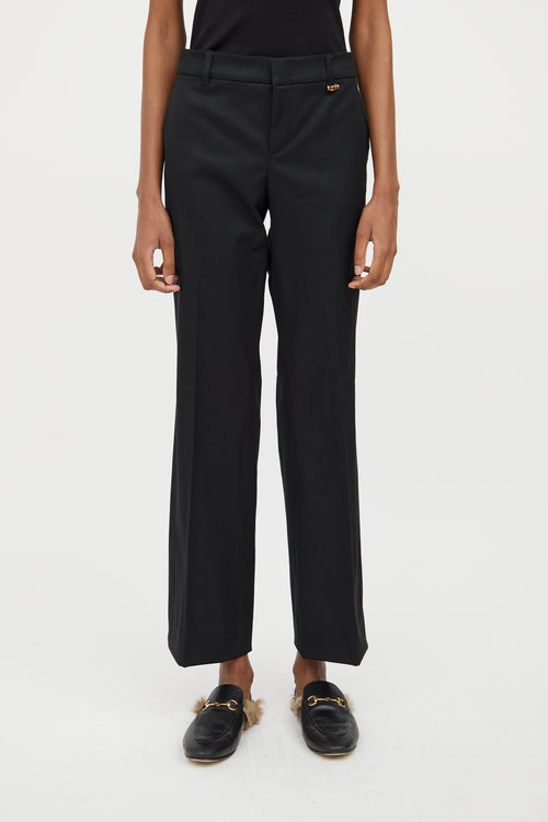 Gucci Black Bamboo Detail Blazer & Pant Set