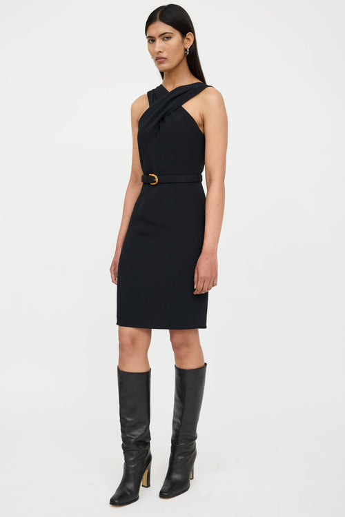 Gucci Cross Over Belted Dress
