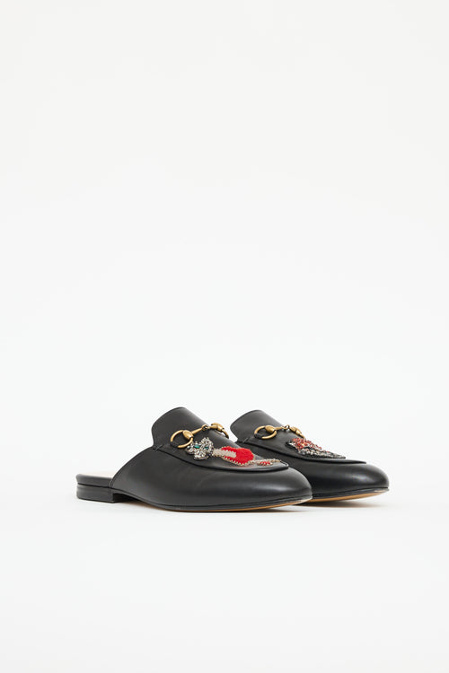Gucci Embellished Princetown Mule