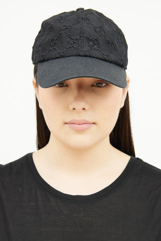 Gucci Black GG Embroidered Baseball Hat