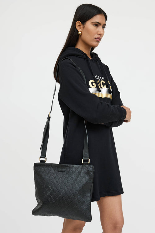 Gucci Guccissima Leather Messenger Bag