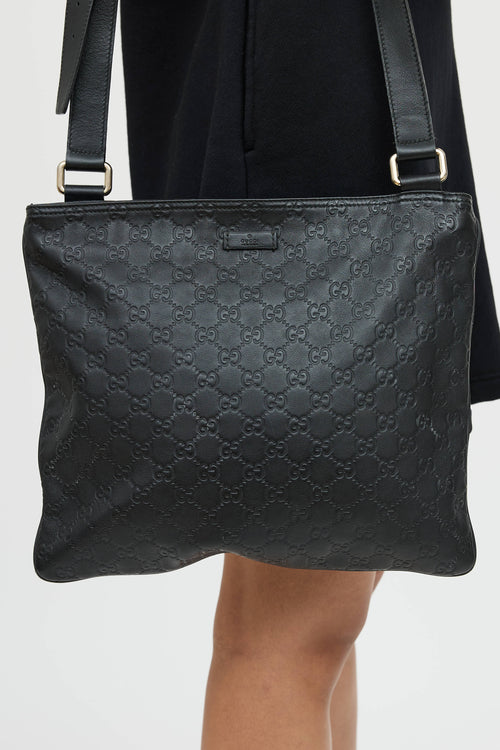 Gucci Guccissima Leather Messenger Bag